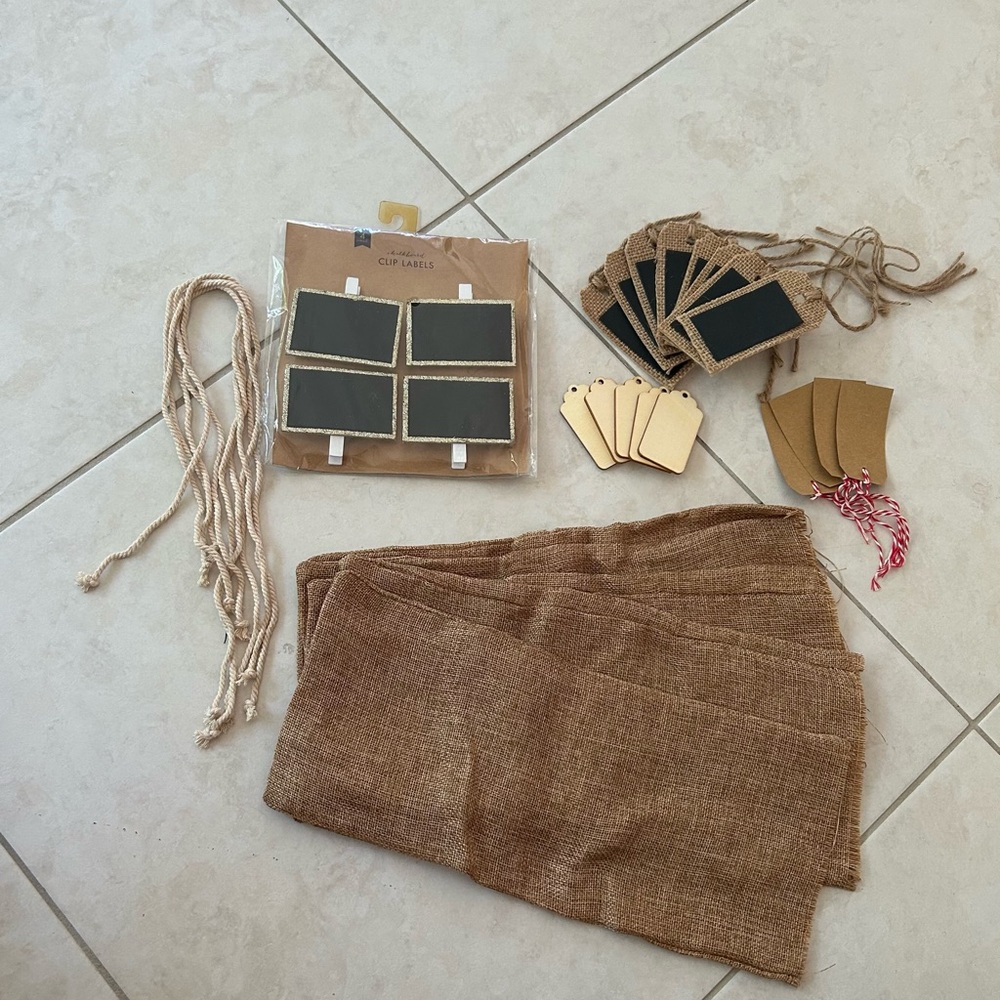 NEW Burlap accessories